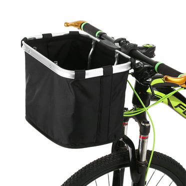 Bicycle Front Basket Waterproof Bike Canvas Basket Pet Carrier Handlebar Bag 